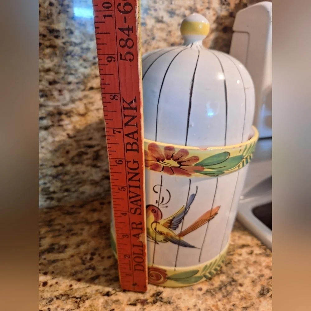 Italian Handpainted Biscuit canister